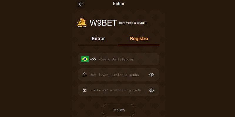 Instruções Registro W9bet.com