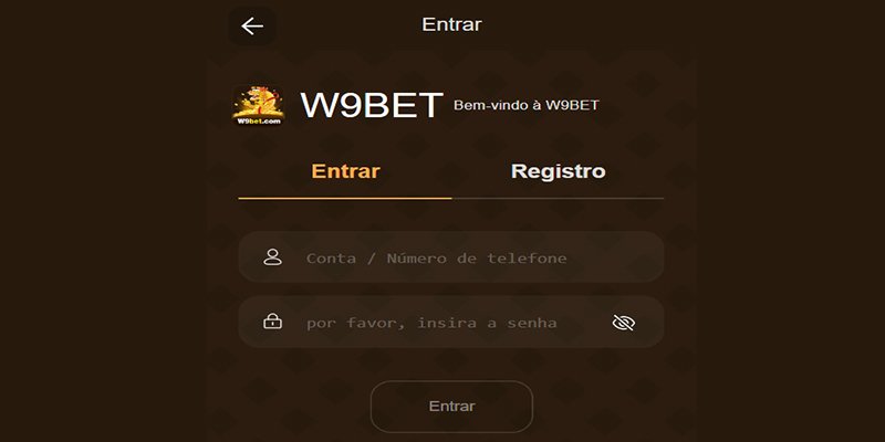 Passo a Passo Login w9bet.com